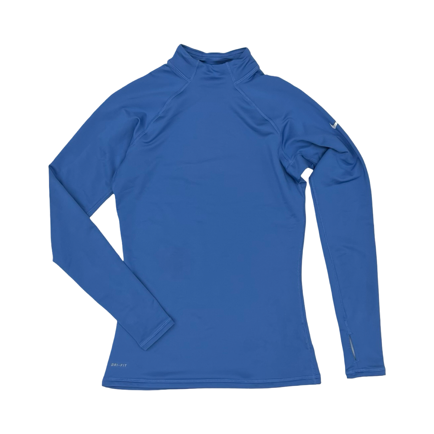 Athletic Top Ls Collar By Nike In Blue, Size:M