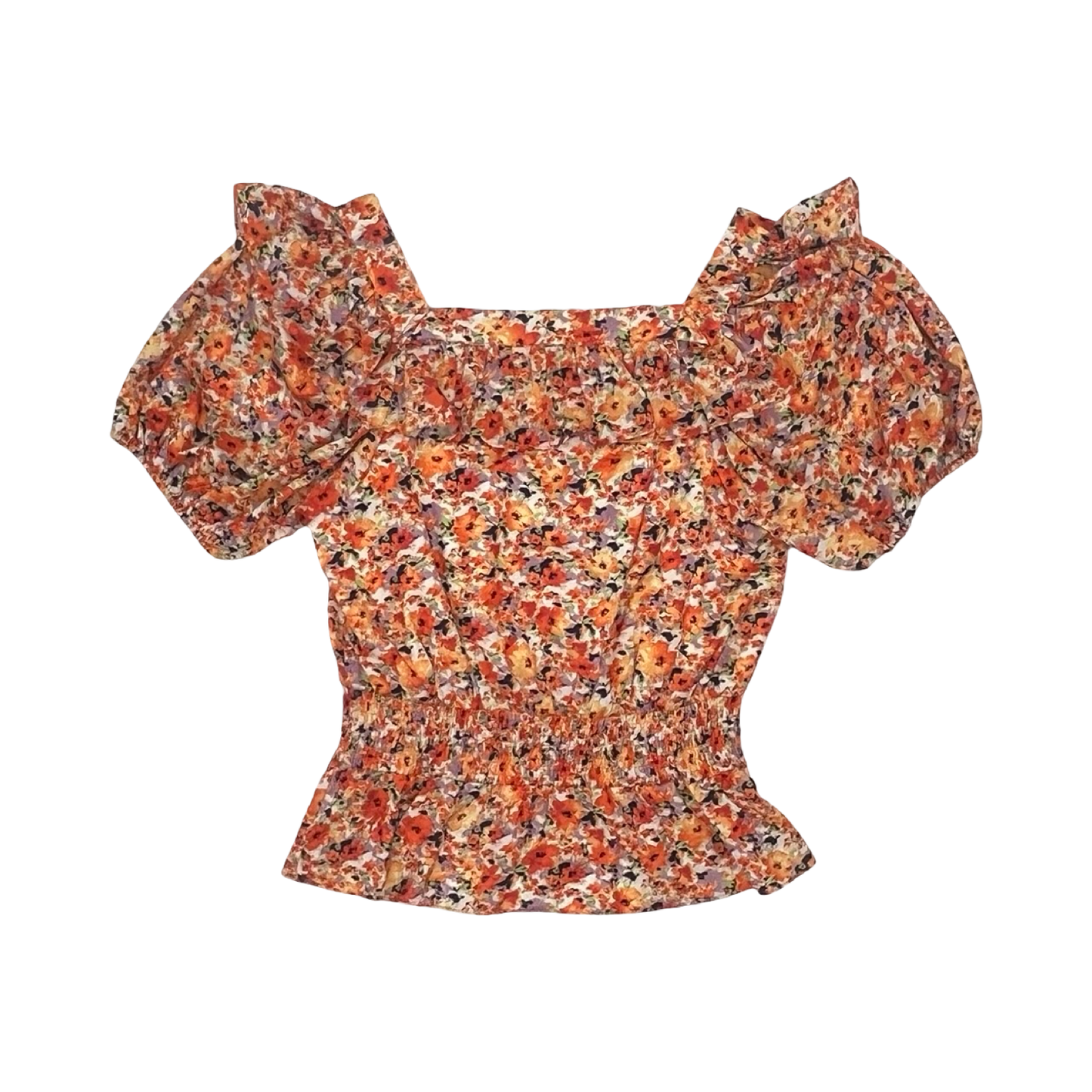 Blouse Ss By Clothes Mentor In Floral Print, Size:L