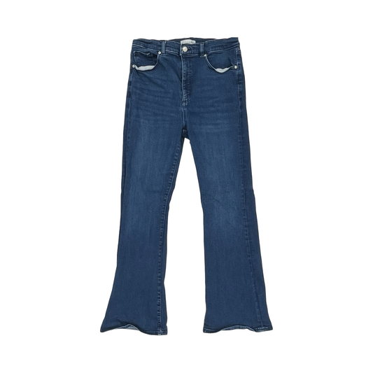 Jeans Flared By Loft In Blue Denim, Size:12