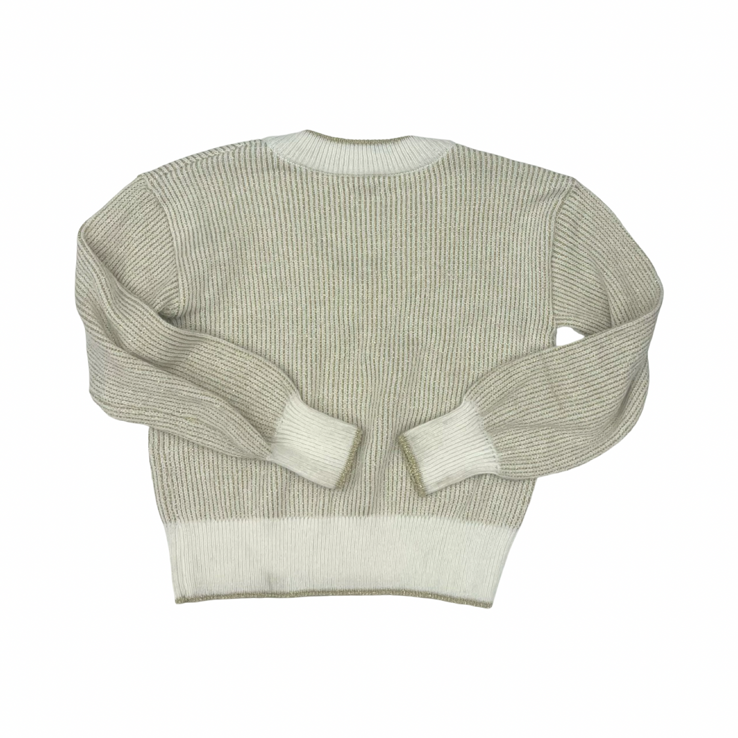 Sweater By Nine West In Gold & White, Size:S