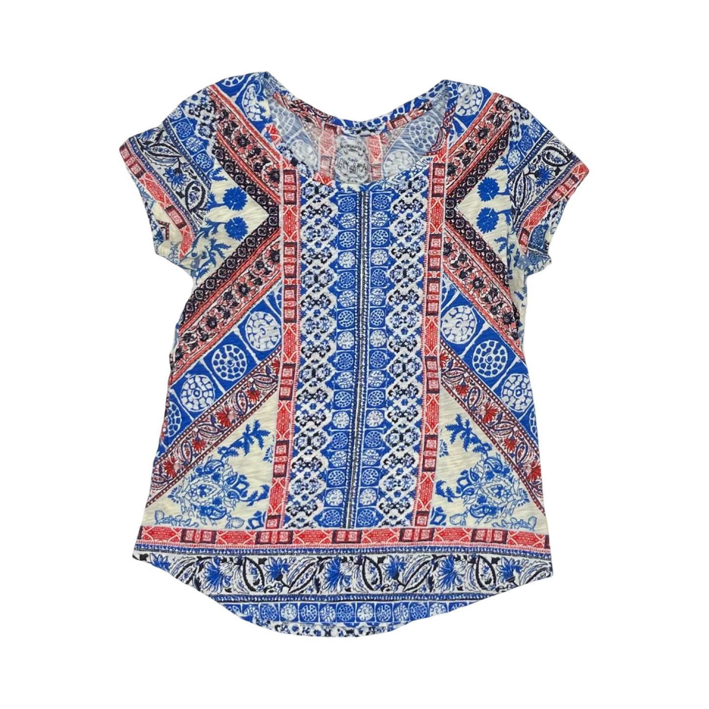 Top Ss By Lucky Brand In Blue Red & White, Size:Xs