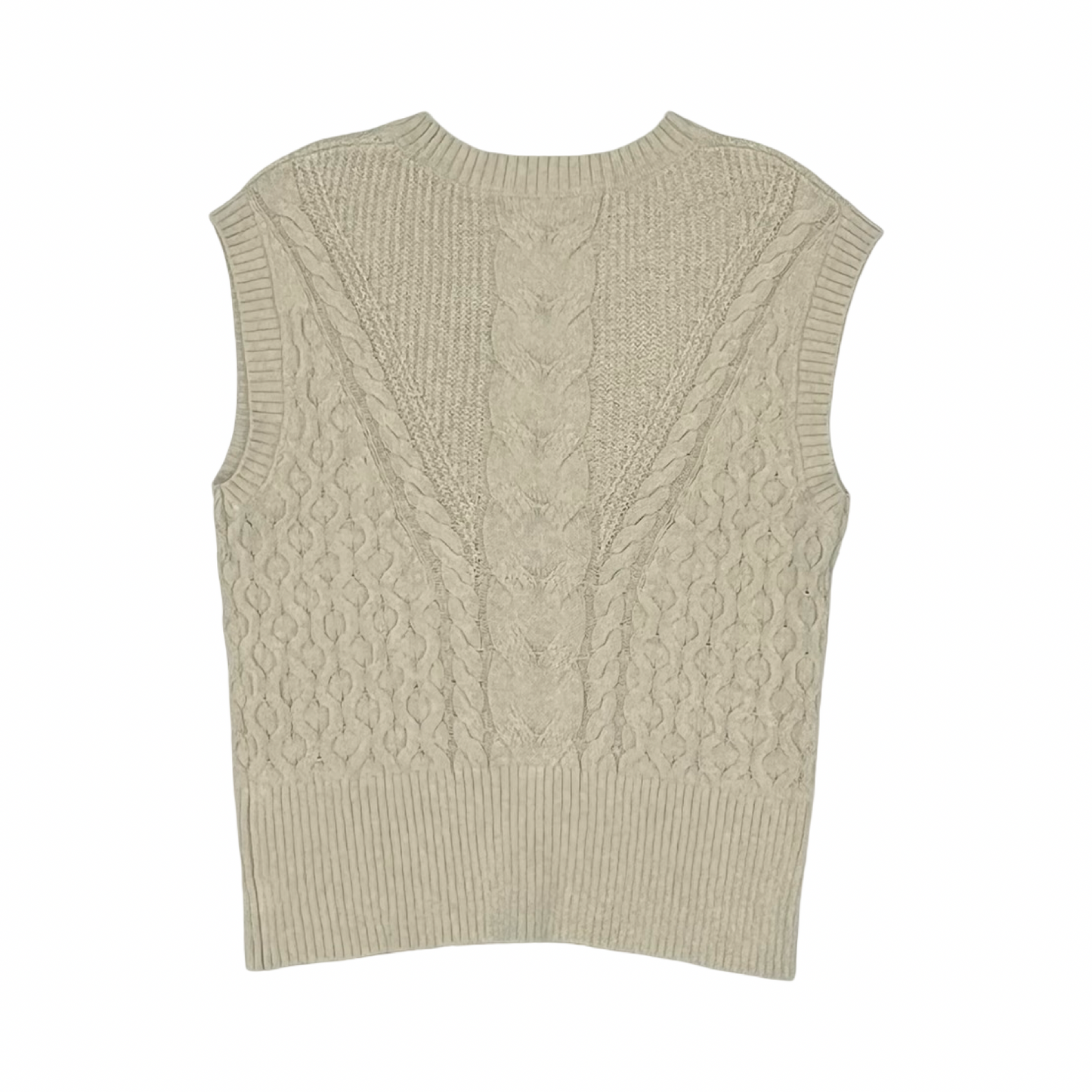 Vest Sweater By Banana Republic In Tan, Size:M