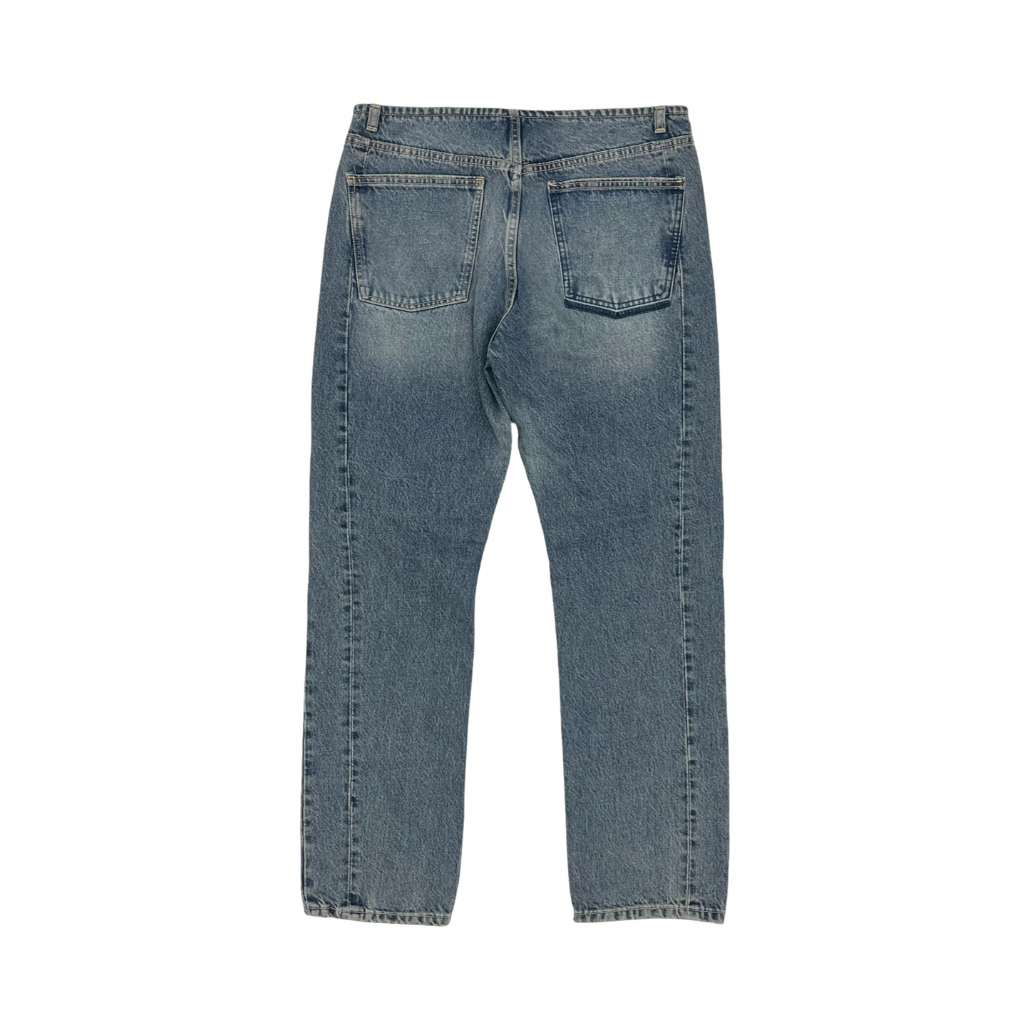 Jeans Straight By Zara In Blue Denim, Size:10