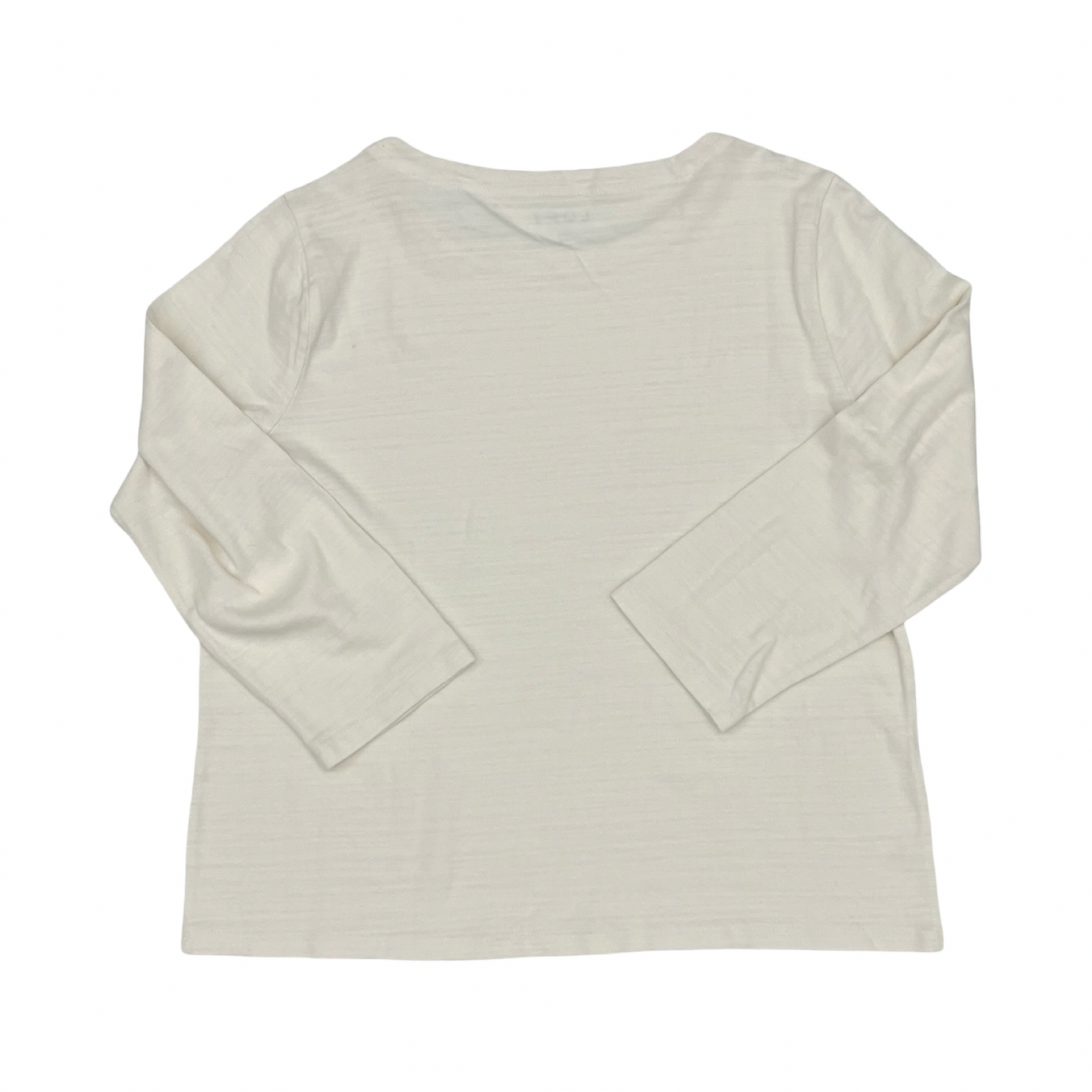 Top 3/4 Sleeve By Loft In Cream, Size:Xl