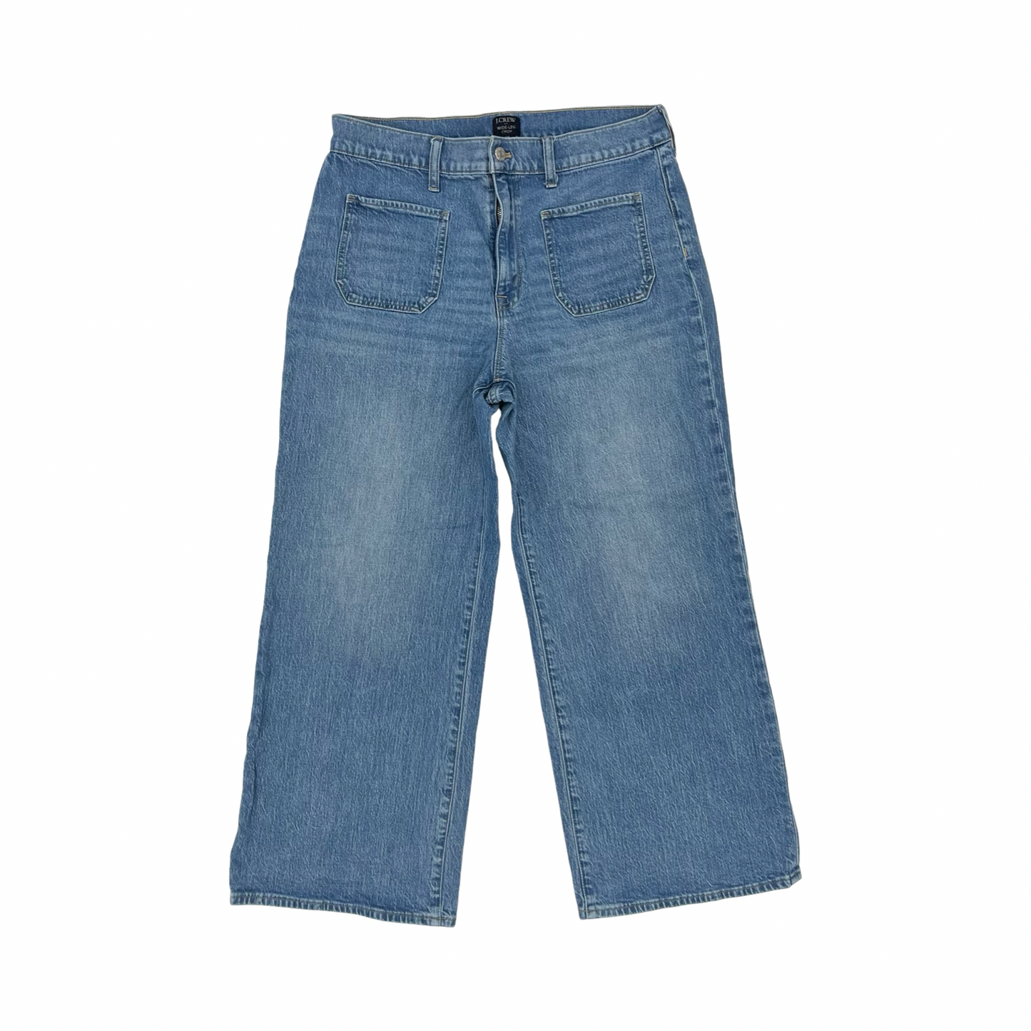 Jeans Wide Leg By J. Crew In Blue Denim, Size:10