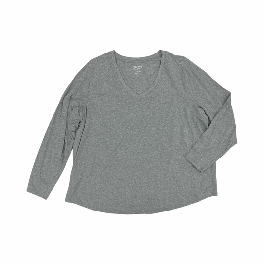 Top Ls By Terra & Sky In Grey, Size:2X