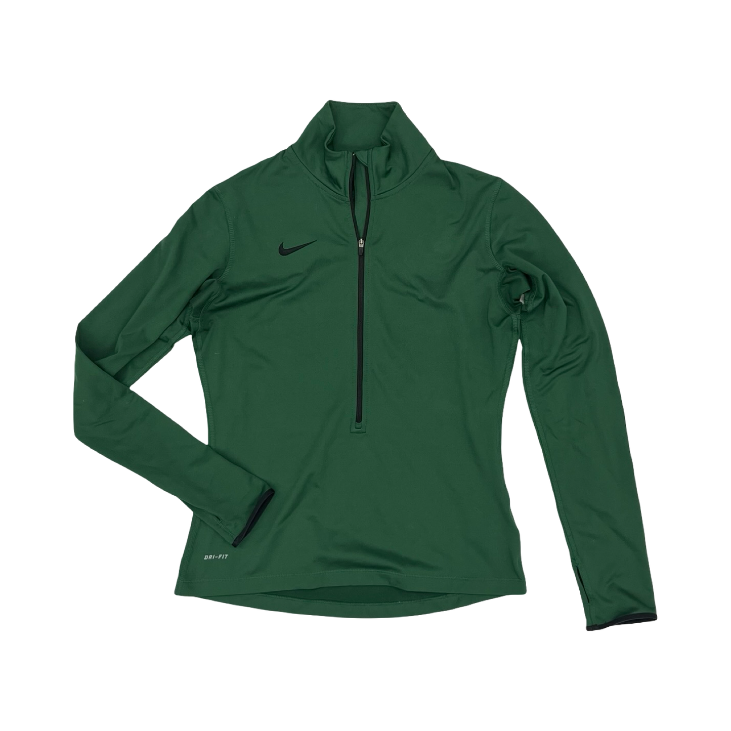 Athletic Sweatshirt Collar By Nike In Green, Size:M
