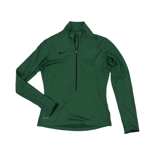 Athletic Sweatshirt Collar By Nike In Green, Size:M