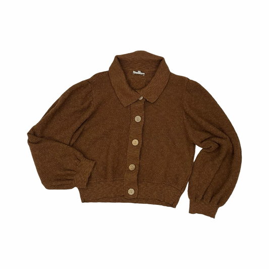Sweater Cardigan By Clothes Mentor In Brown, Size:L