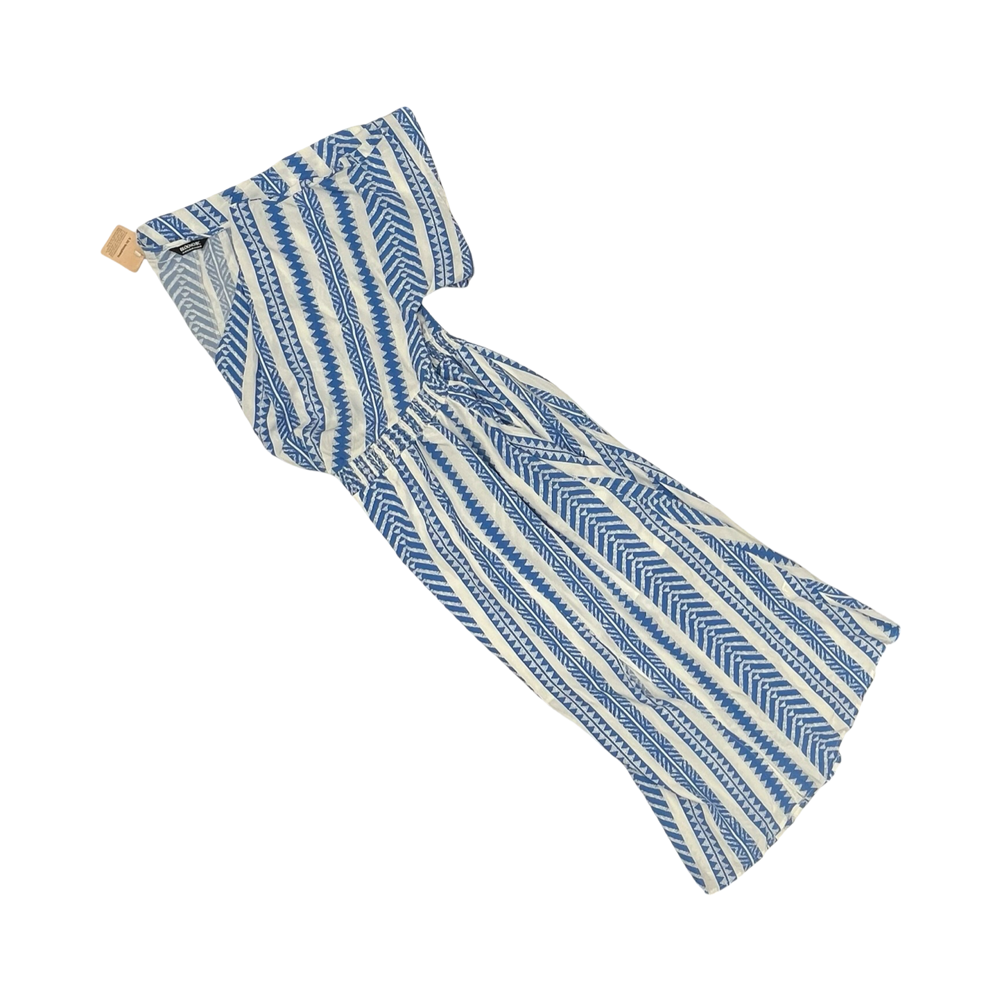 Dress Casual Midi By Bloomchic In Blue & White