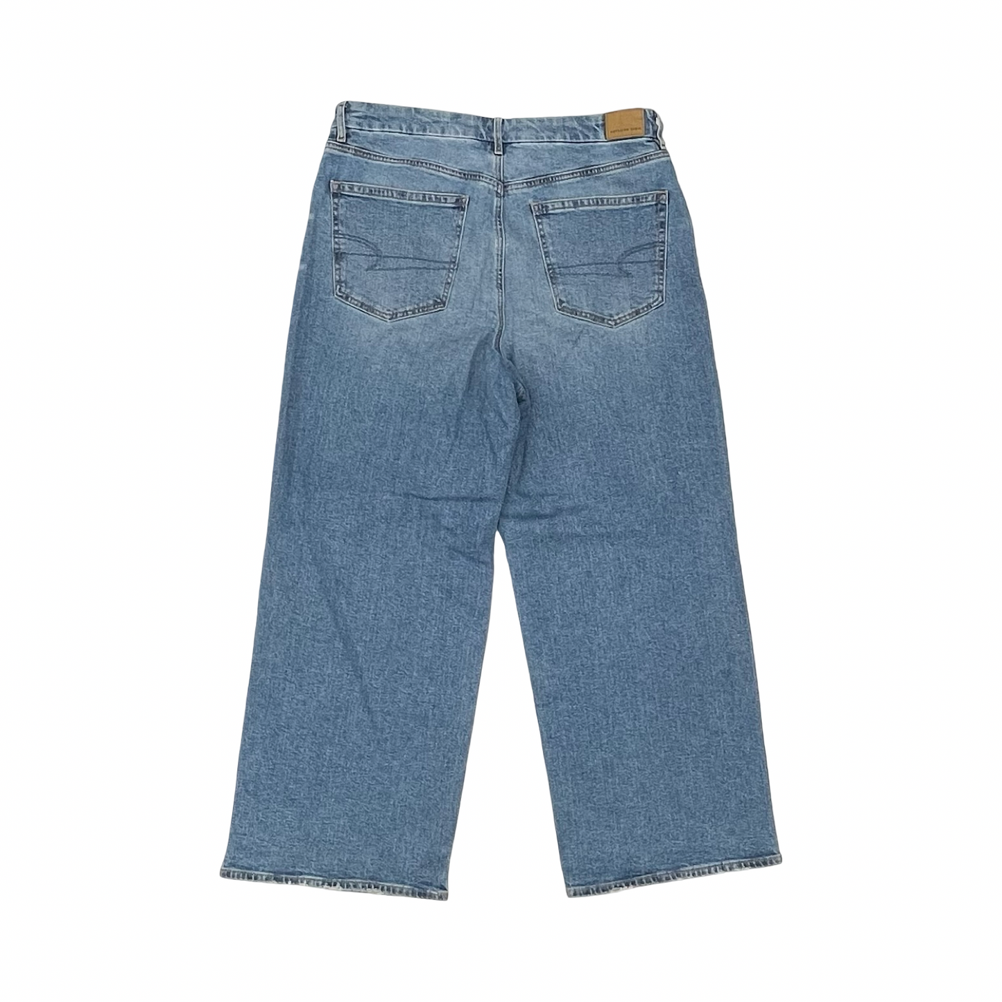 Jeans Wide Leg By American Eagle In Blue Denim, Size:14