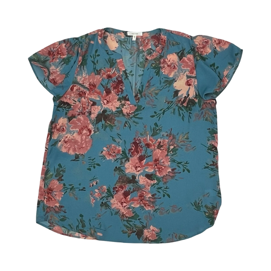Blouse Ss By Maurices In Floral Print, Size:L