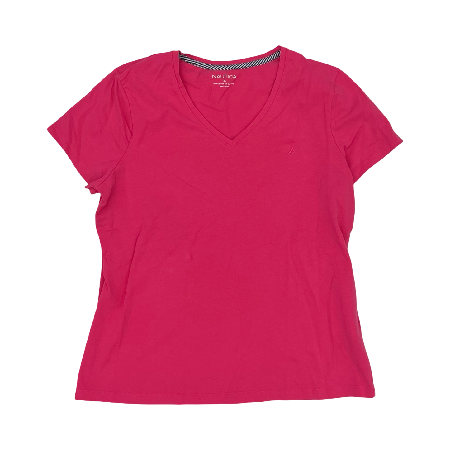 Top Ss Basic By Nautica In Pink, Size:Xl