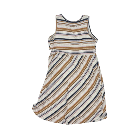 Dress Casual Midi By Maurices In Pink & White, Size:L