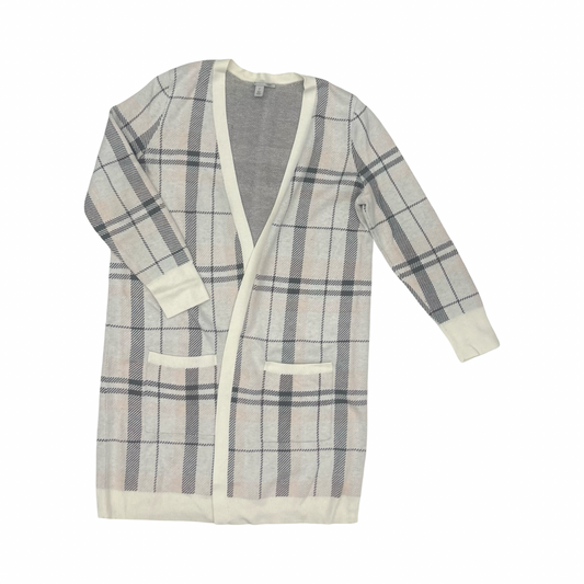 Sweater Cardigan By Halogen In Grey, Size:Mp