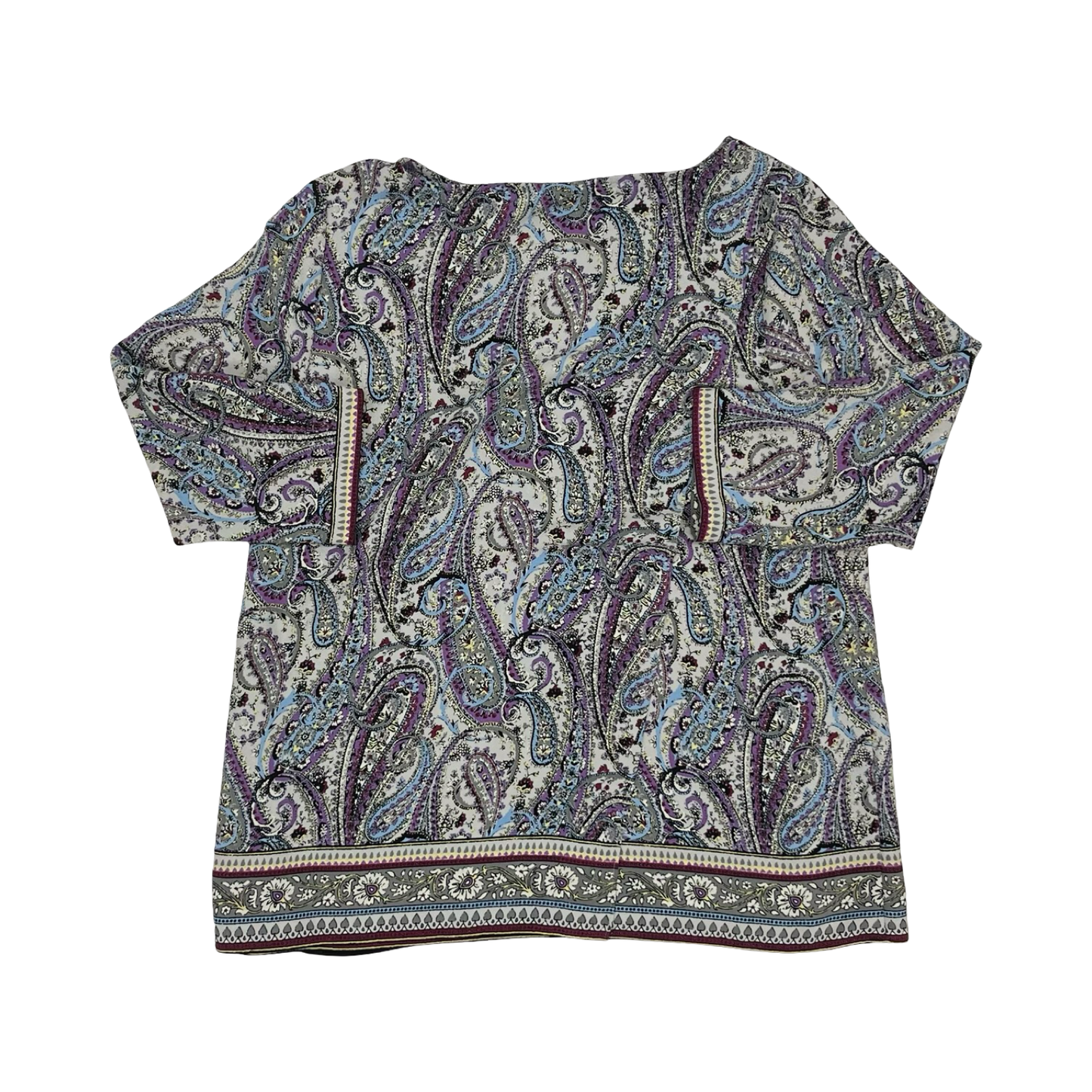 Blouse 3/4 Sleeve By J. Jill In Paisley Print, Size:S