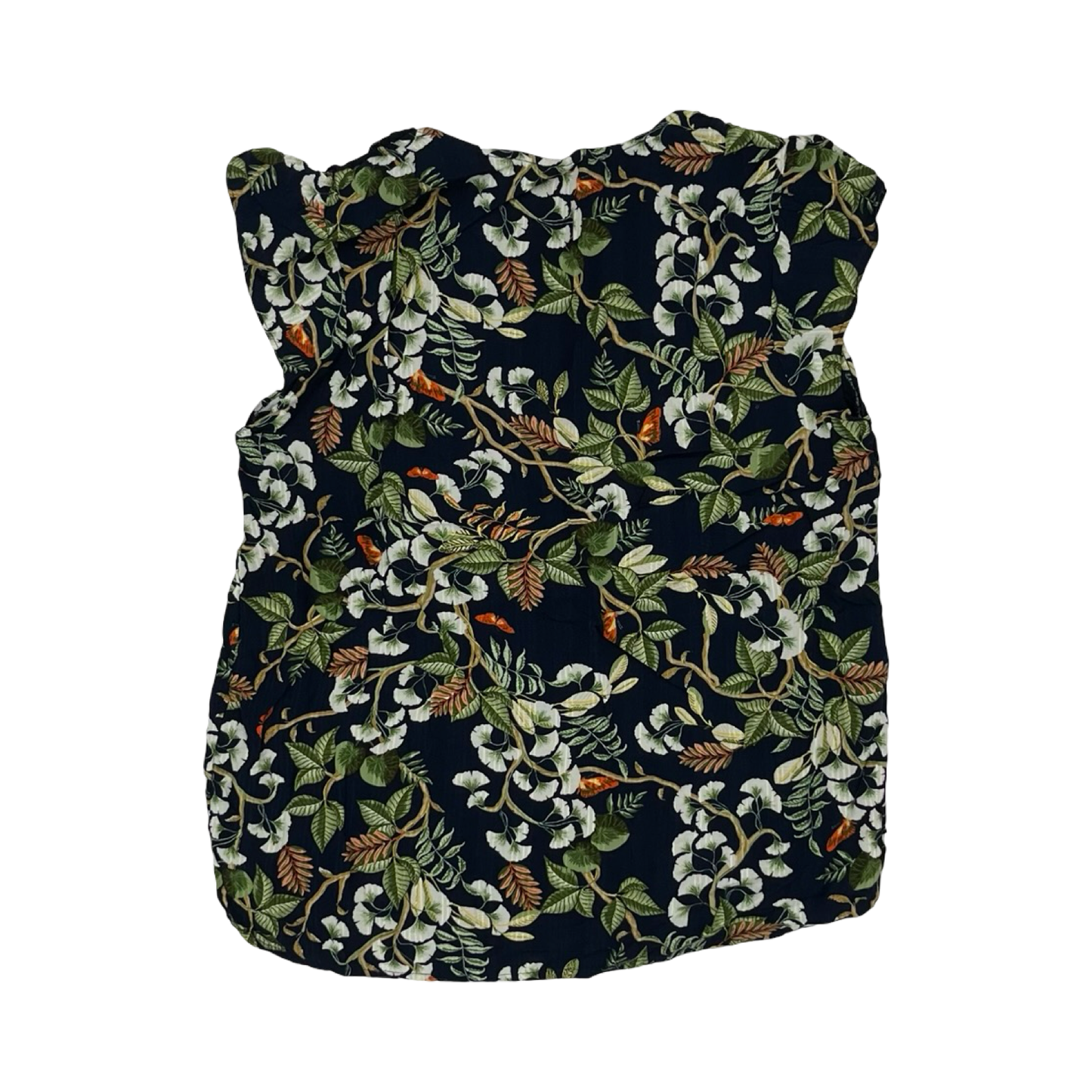 Blouse Ss By Loft In Blue & Green, Size:Xsp