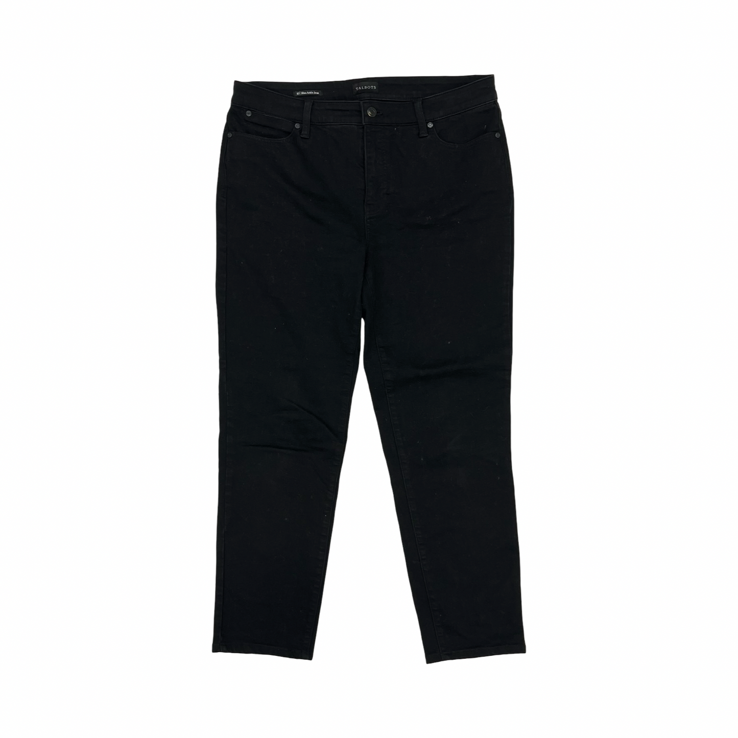 Jeans Skinny By Talbots In Black Denim, Size:10