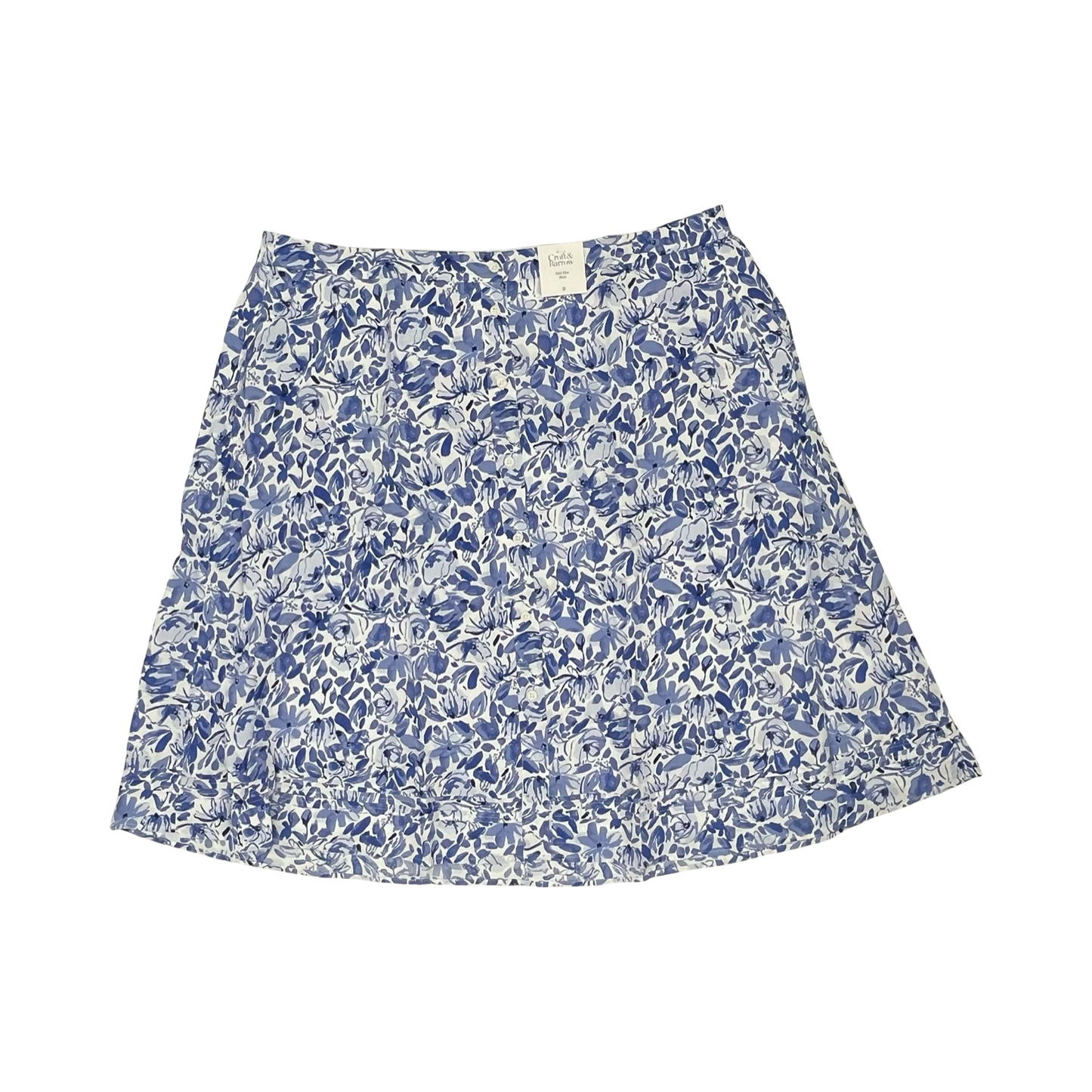 Skirt Midi By Croft And Barrow In Blue & White, Size:3X