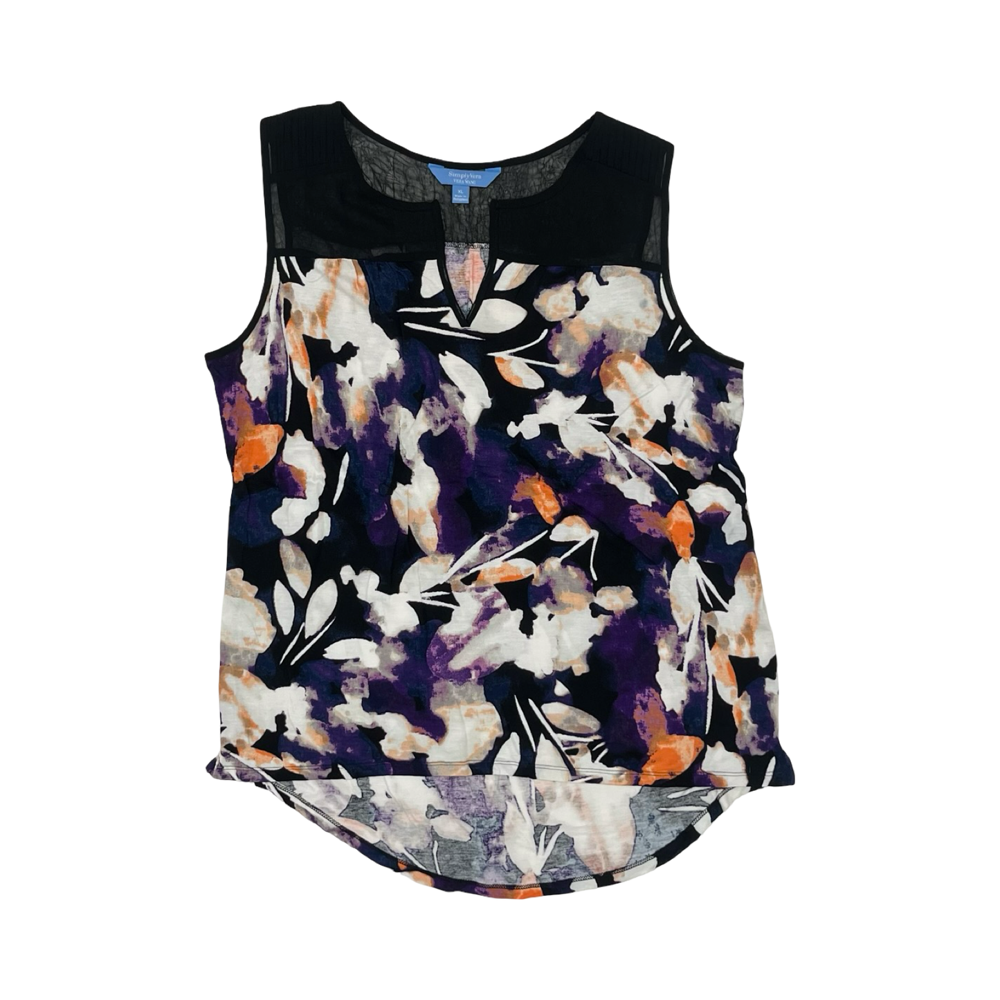 Top Sleeveless By Simply Vera In Multi, Size:Xl