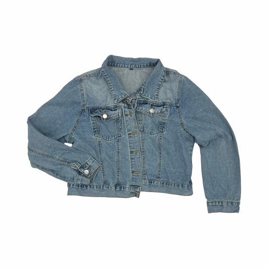 Jacket Denim By Clothes Mentor In Blue Denim, Size:L
