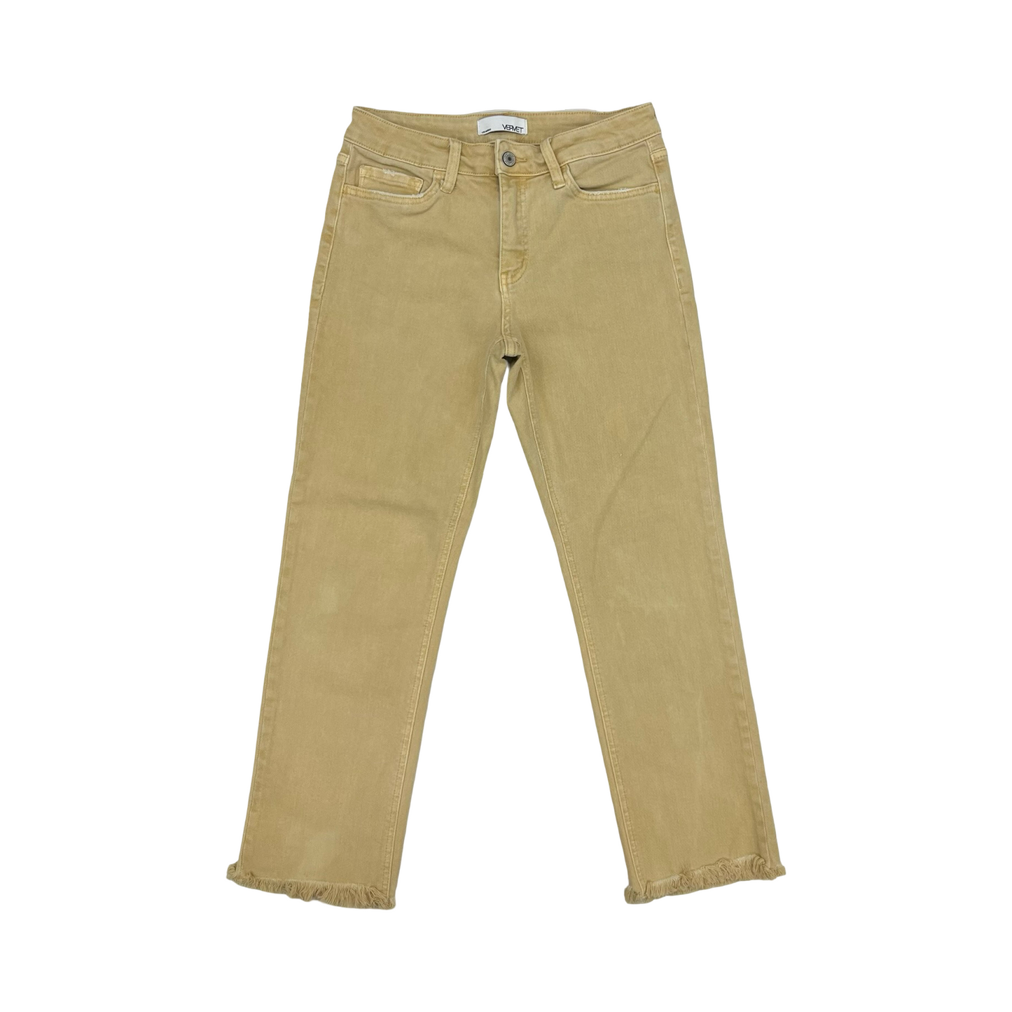 Jeans Straight By Vervet In Yellow Denim, Size:6