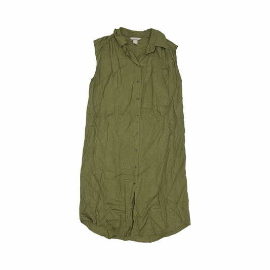 Dress Casual Midi By H&M In Green, Size:M