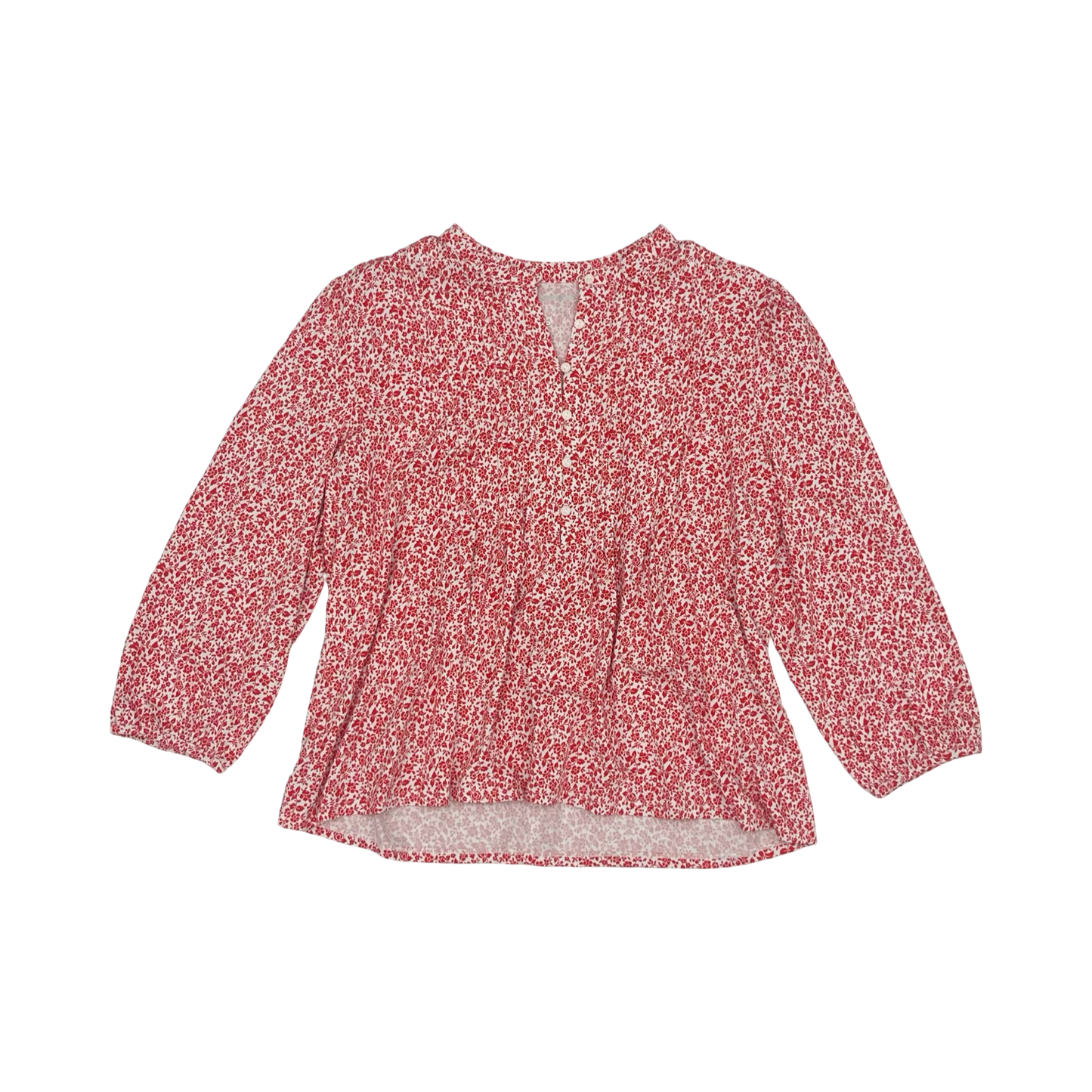 Top Ls By Lands End In Red & White, Size:Xl