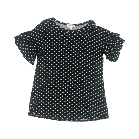 Blouse Ss By Hailey & Co In Polkadot Pattern, Size:S