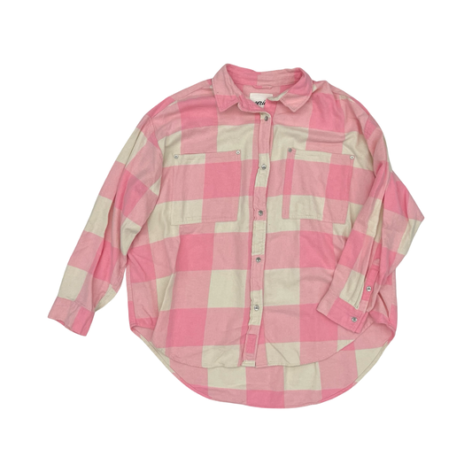 Top Ls By Aerie In Cream & Pink, Size:L