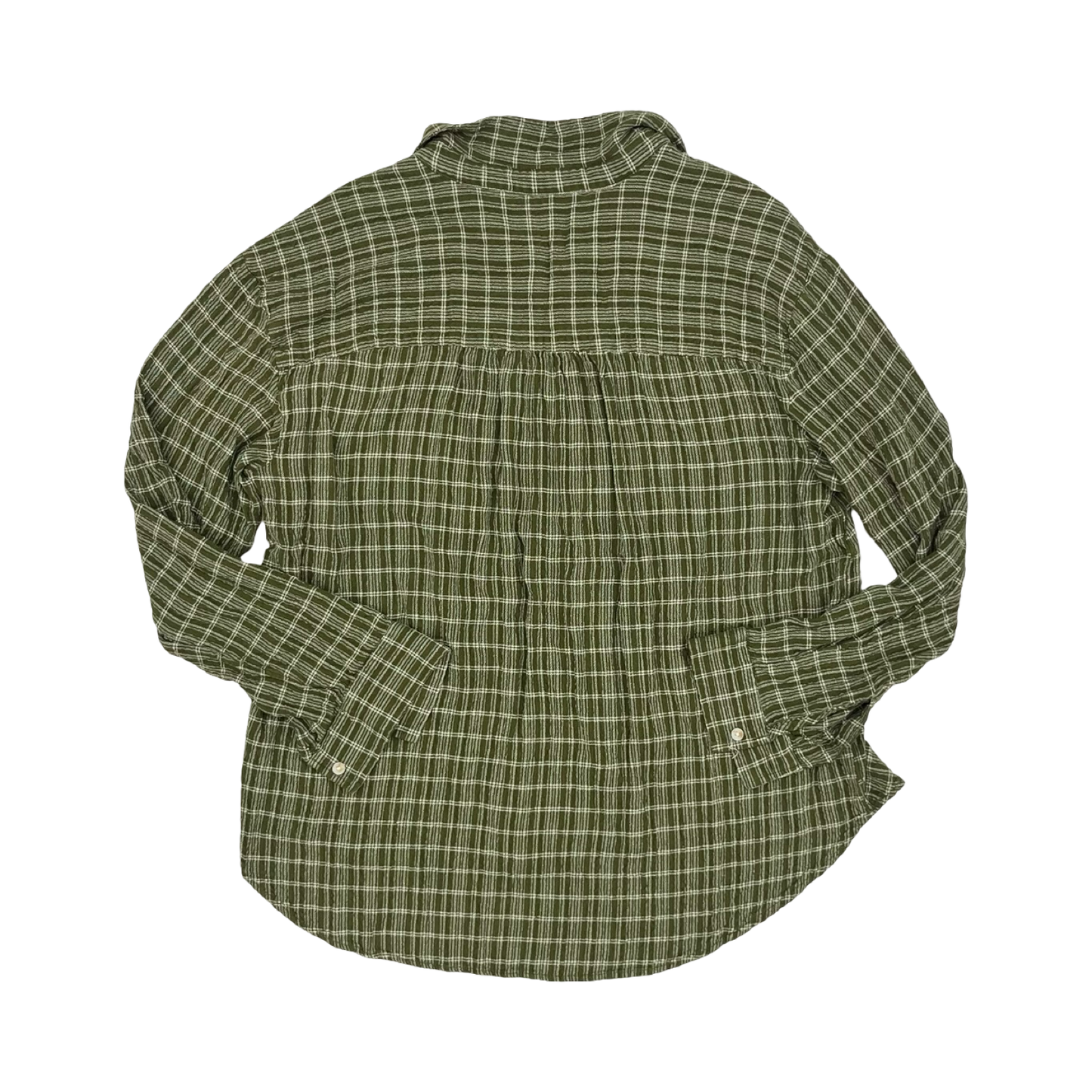 Blouse Ls By Wonderly In Green, Size:Xl