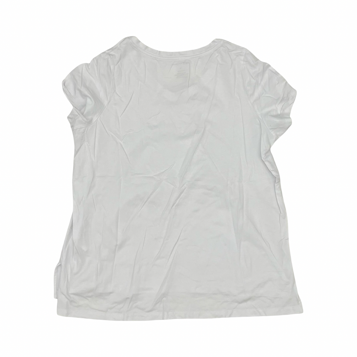 Top Ss Basic By Jones New York In White, Size:1X