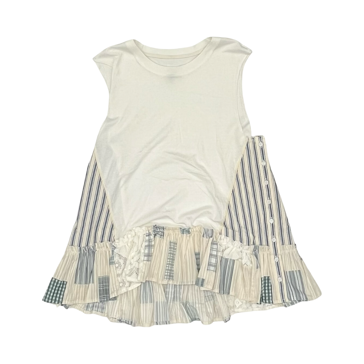 Tunic Sleeveless By Pilcro In Blue & Cream, Size:S
