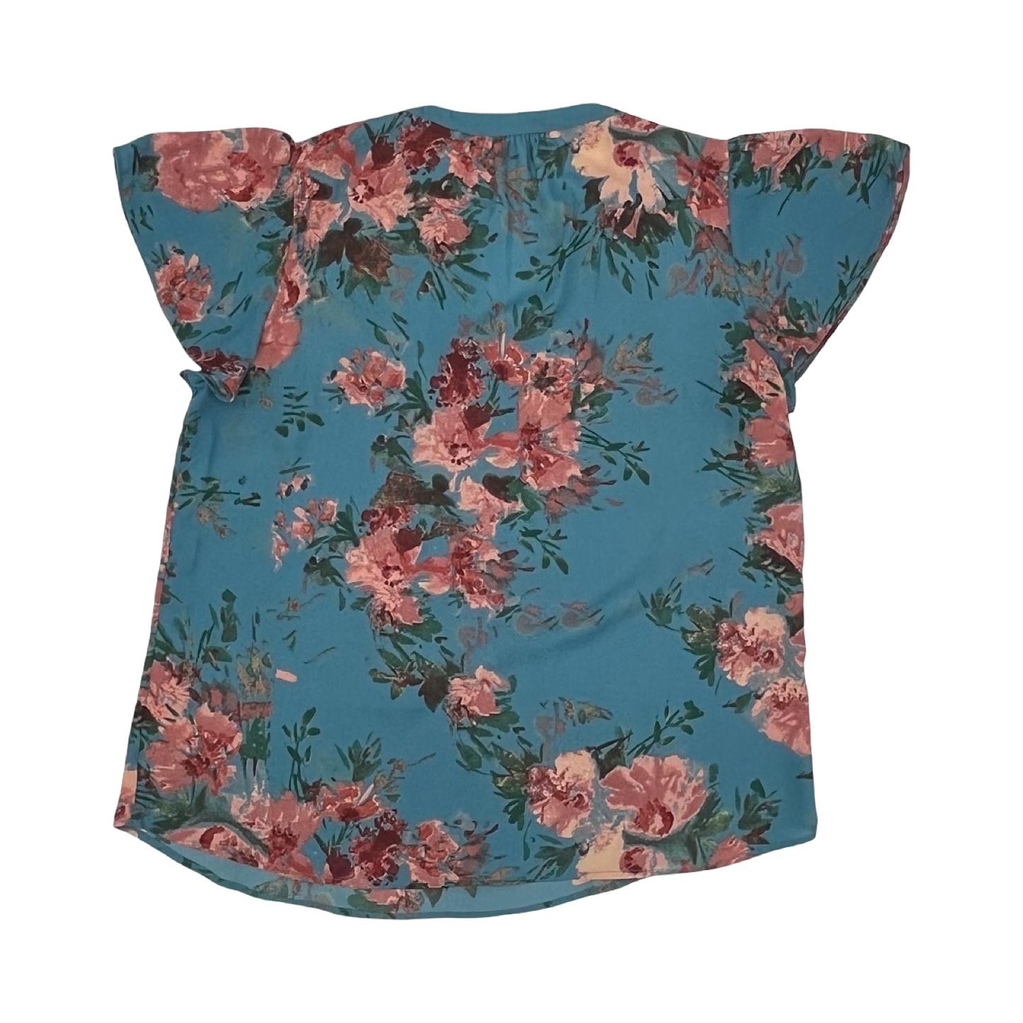 Blouse Ss By Maurices In Floral Print, Size:L