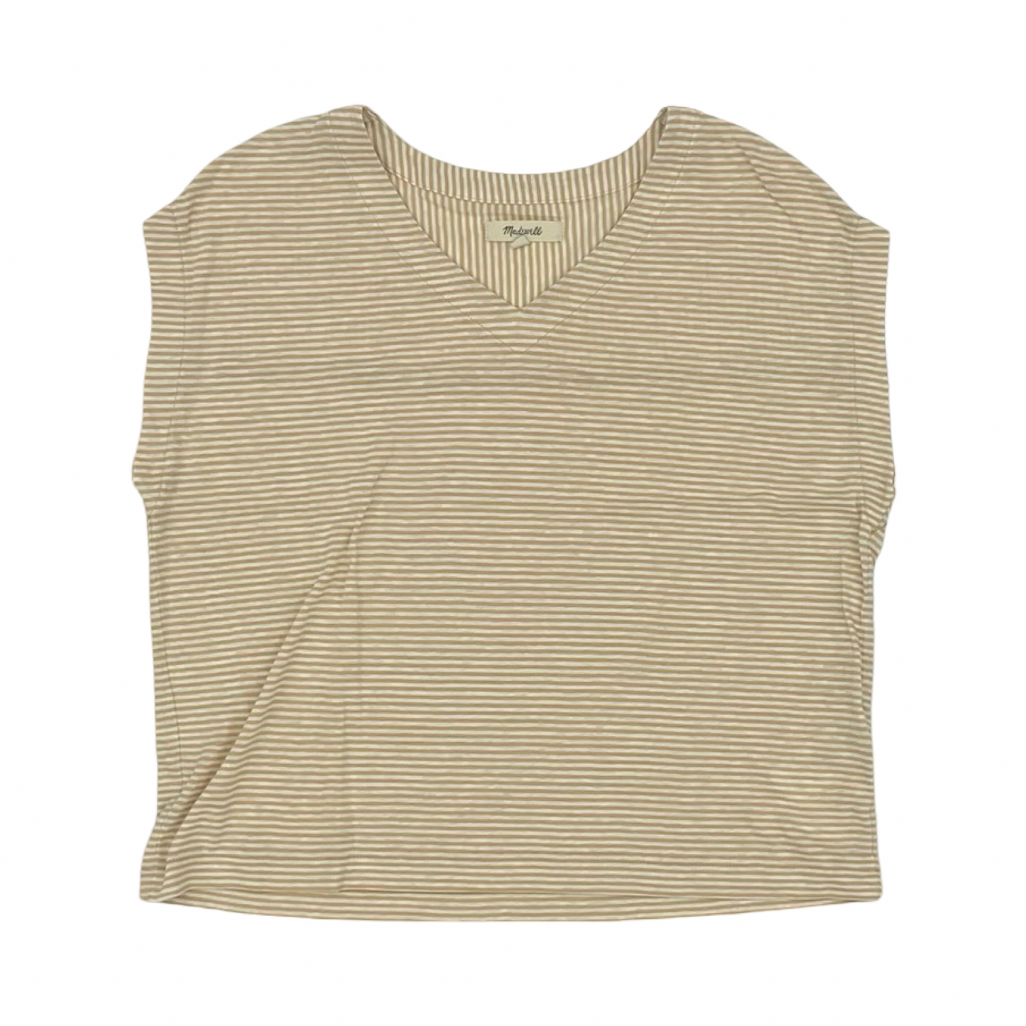 Top Ss By Madewell In Tan & White, Size:Xs