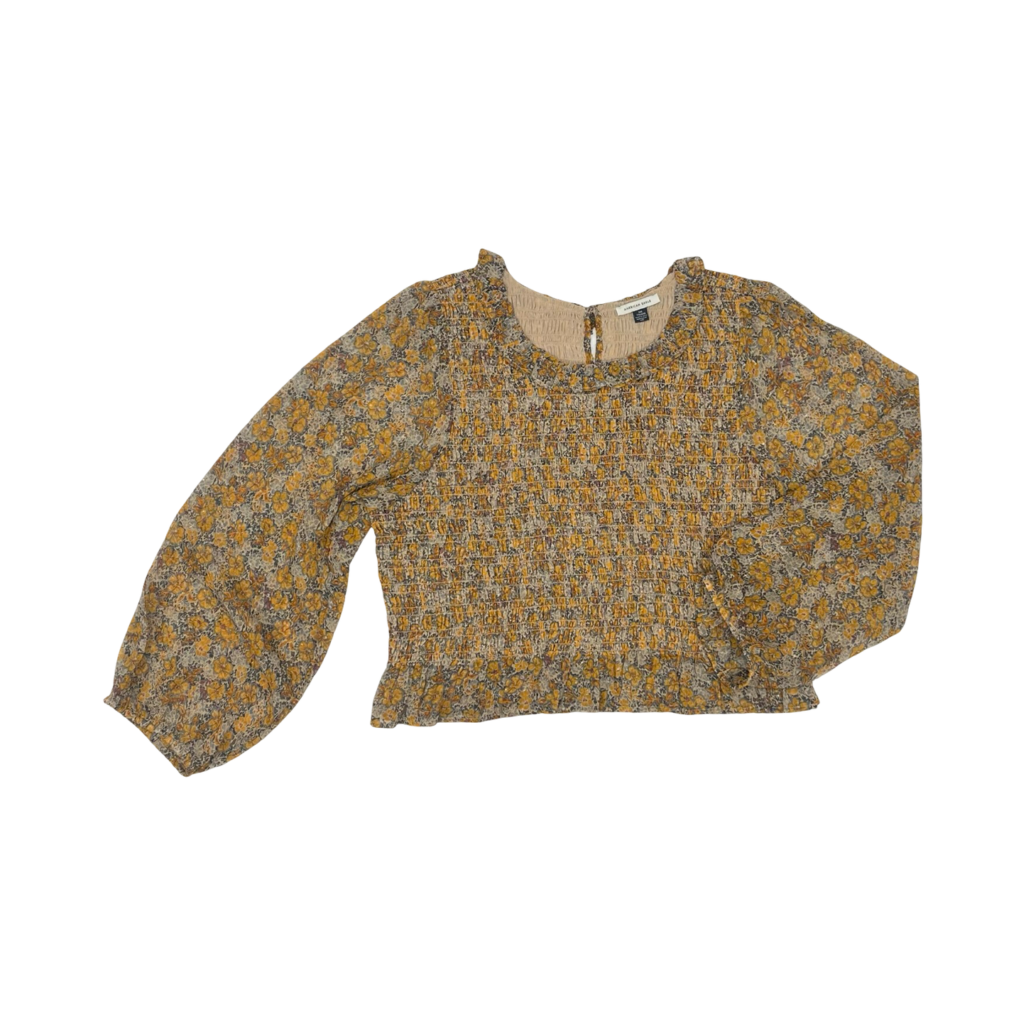 Blouse Ls By American Eagle In Orange, Size:Xxl