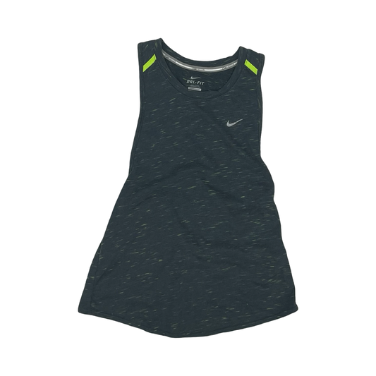 Athletic Tank Top By Nike In Green & Grey, Size:S