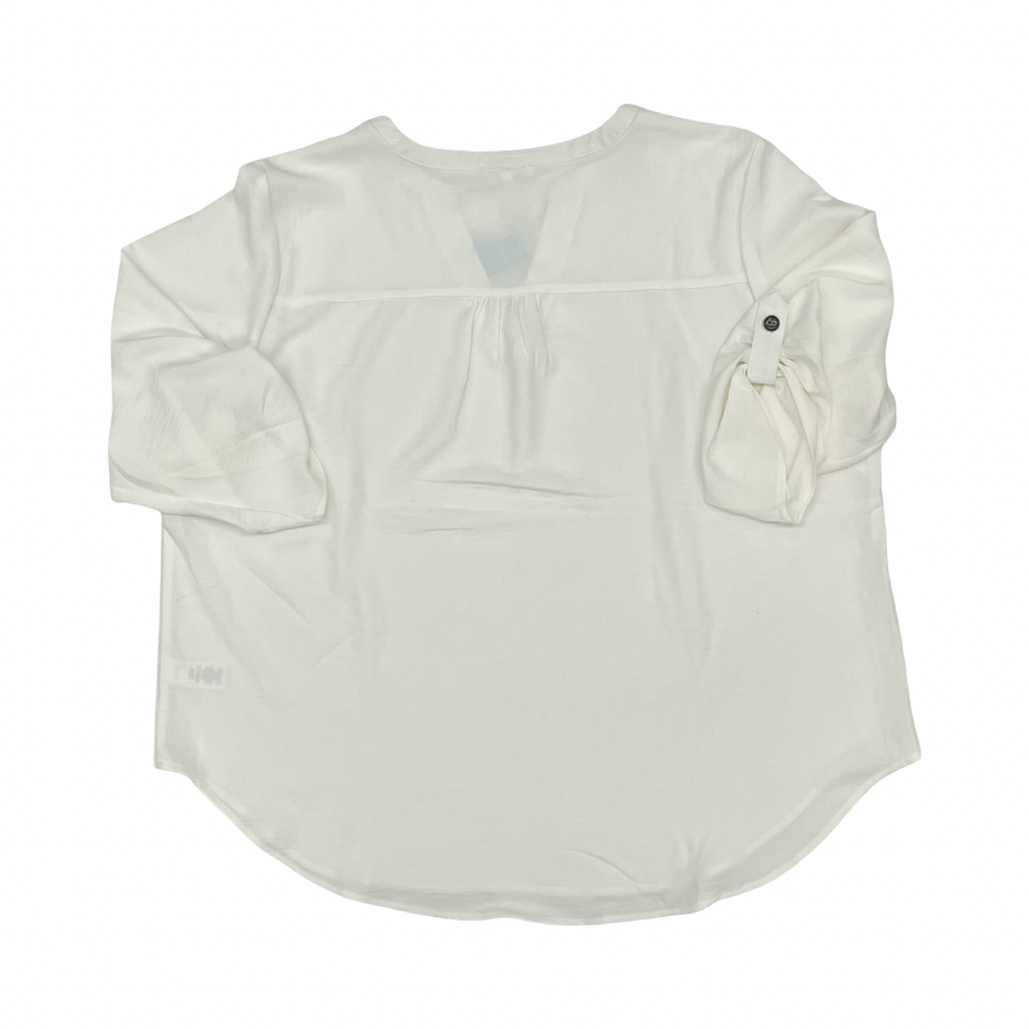 Blouse 3/4 Sleeve By Maurices In Cream, Size:1X