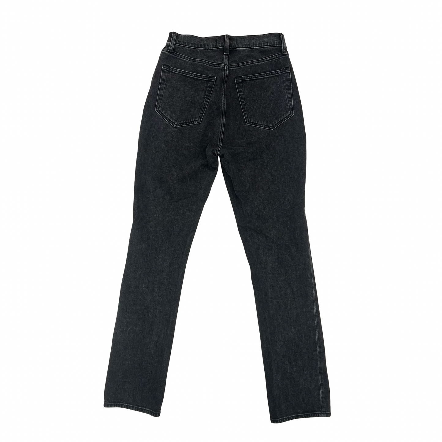 Jeans Straight By Abercrombie And Fitch In Black Denim, Size:6