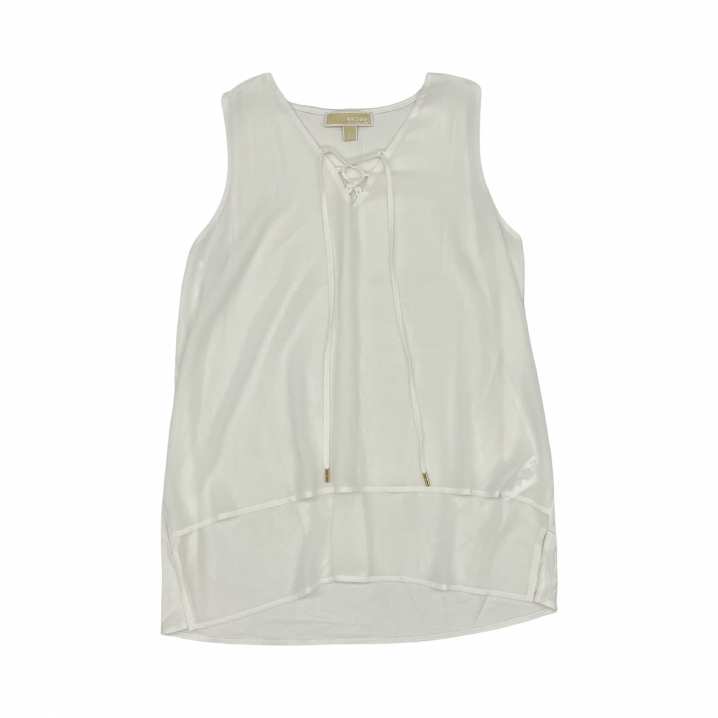 Blouse Designer By Michael Kors In White, Size:L