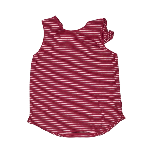 Top Sleeveless By Old Navy In Red & White, Size:L