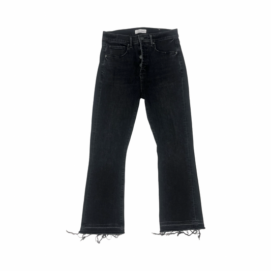 Jeans Cropped By Loft In Black Denim, Size:6