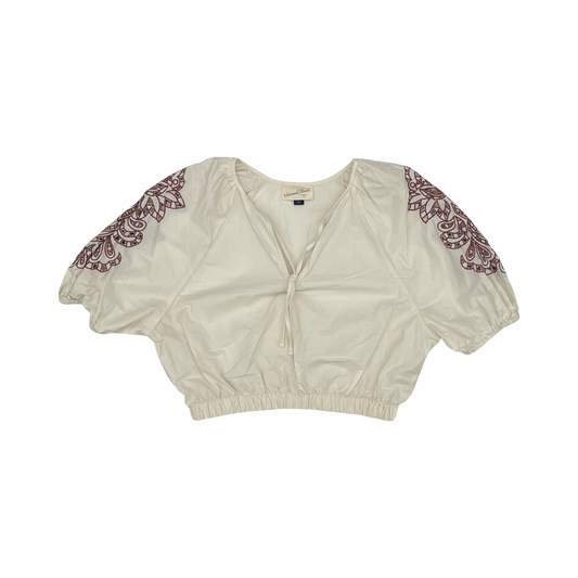 Blouse Ss By Universal Thread In Cream, Size:S