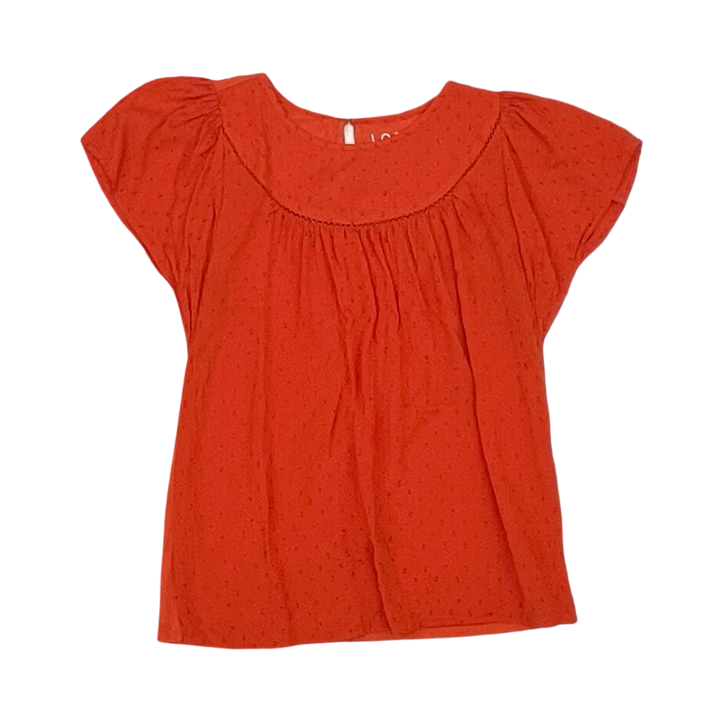 Blouse Ss By Loft In Orange, Size:Xs