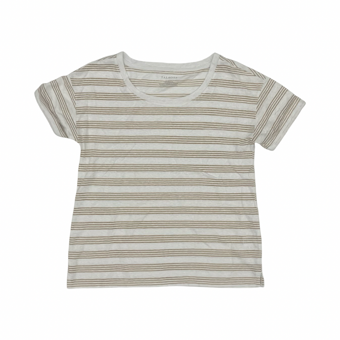 Top Ss By Talbots In Gold & White, Size:S