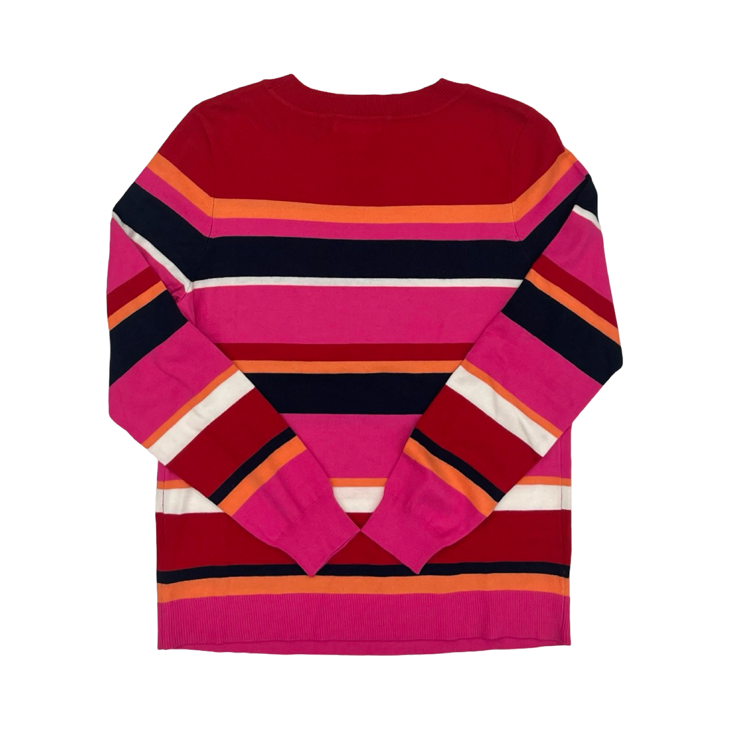 Sweater By Liz Claiborne In Striped Pattern, Size:M