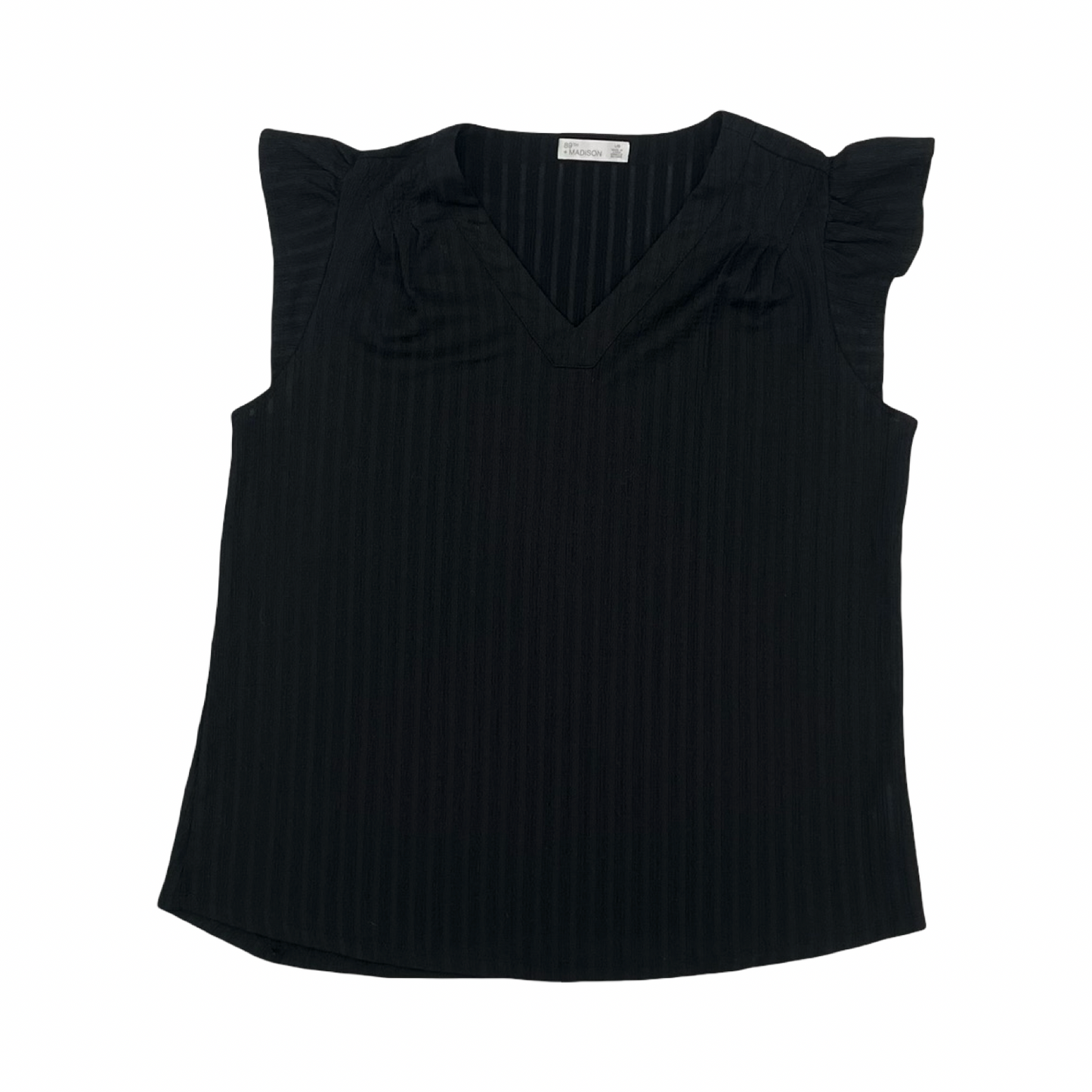 Blouse Ss By 89Th And Madison In Black, Size:L