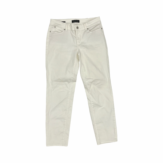 Jeans Boyfriend By Talbots In White Denim, Size:4