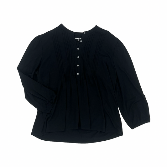 Top Ls By Lands End In Black, Size:Xl