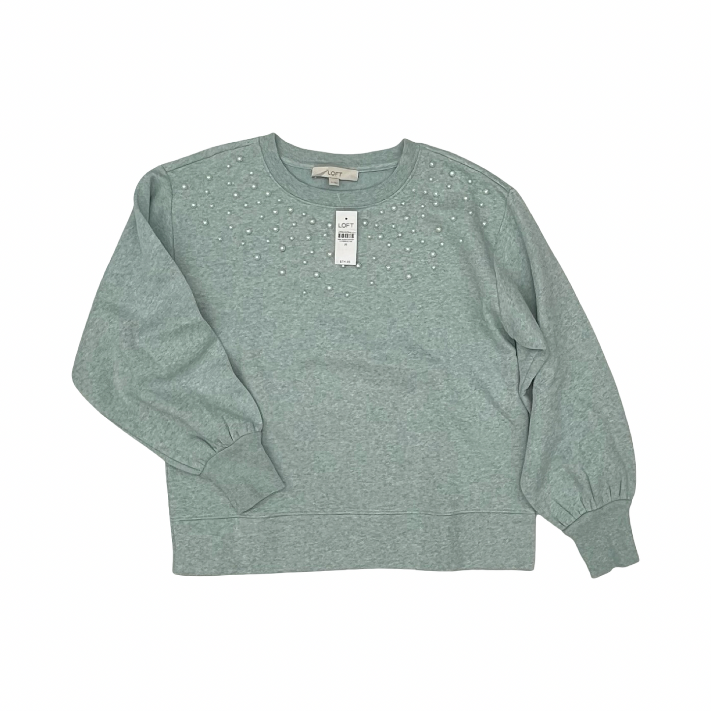 Sweatshirt Crewneck By Loft In Aqua, Size:M